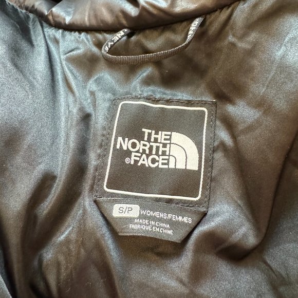 North Face Womens 550 Black Long Puffer Hooded Parka Jacket Small - Picture 4 of 10
